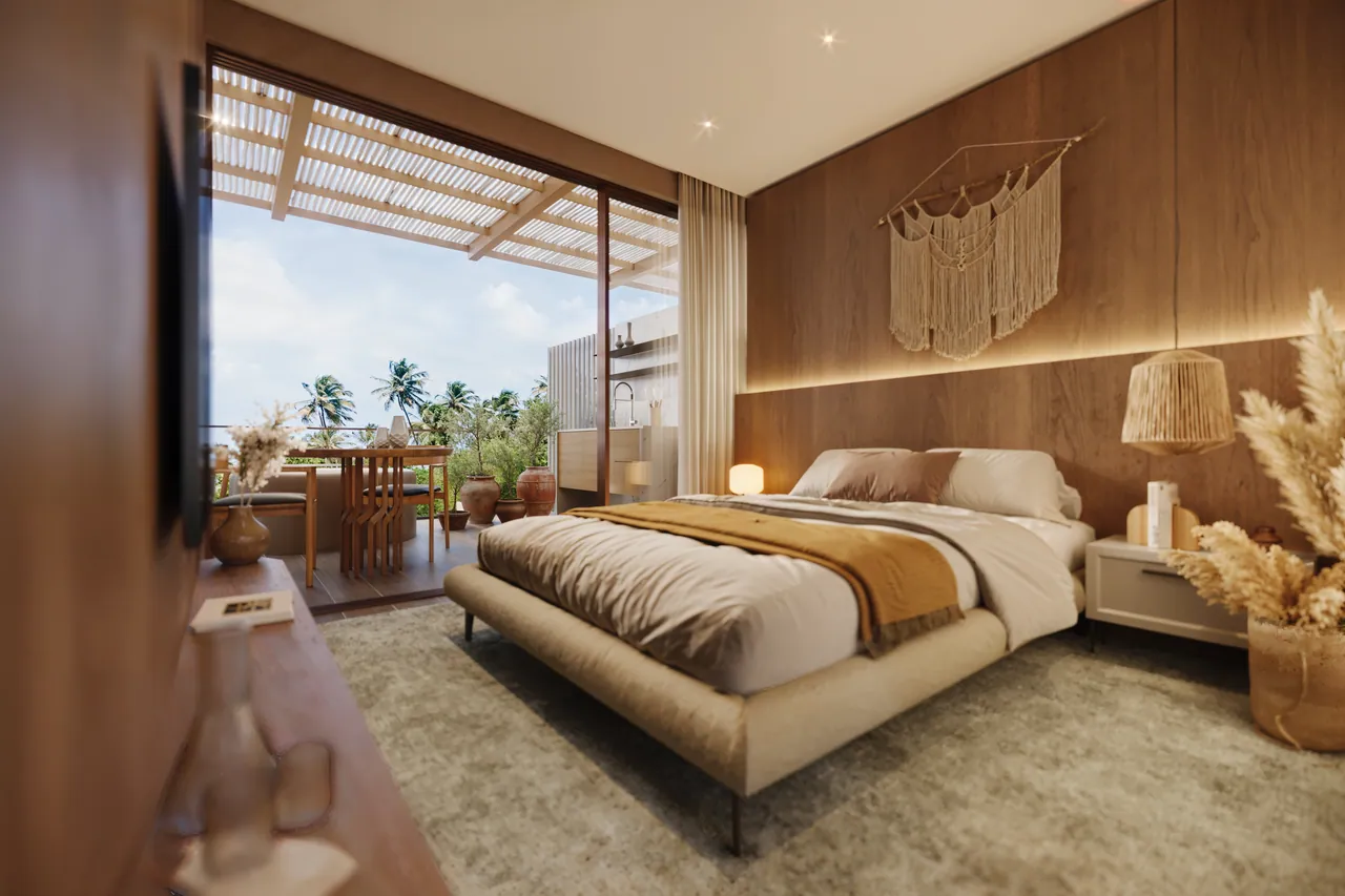 Duplex Rooftop: suíte com varanda
