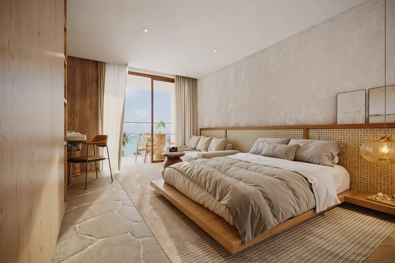Studio: suíte com vista para o mar